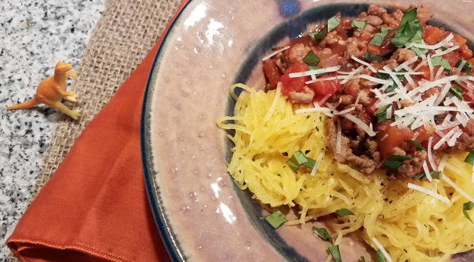 Low Carb Turkey Bolognese with Spaghetti Squash